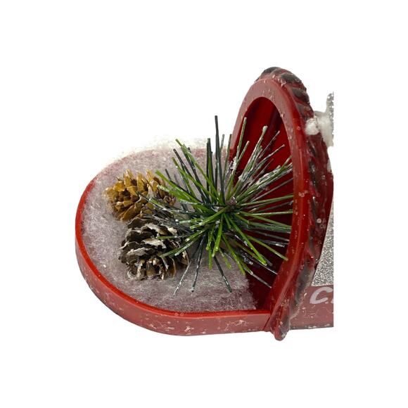 Merry Christmas Mailbox Ornament, Pine Tree Wreath Attachment Holiday Decor - Picture 6 of 8